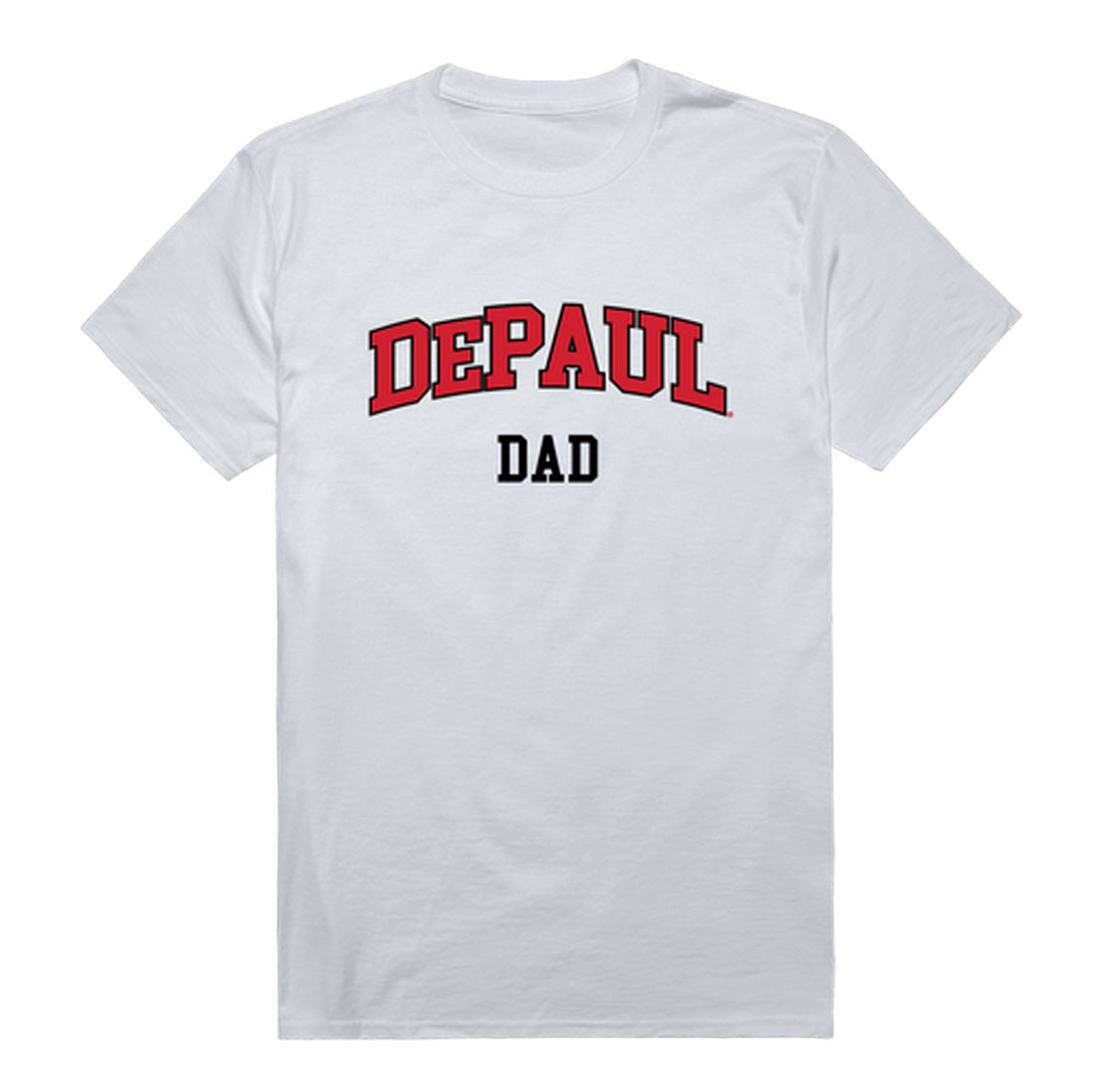 DePaul University Blue Demons Dad Tee T-Shirt - Heather Grey, Small