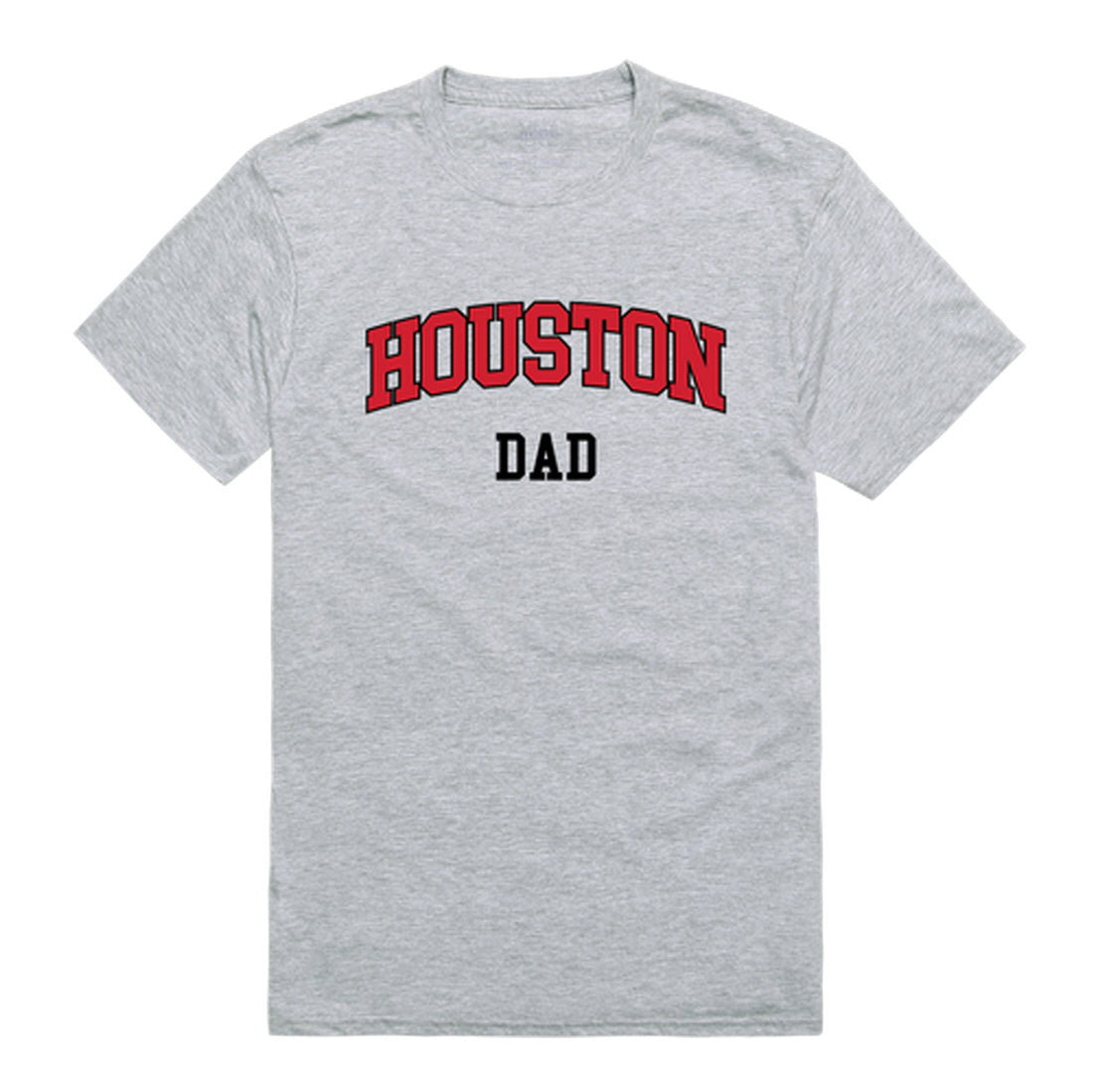 University of Houston Cougars Dad Tee T-Shirt - Heather Grey, Small