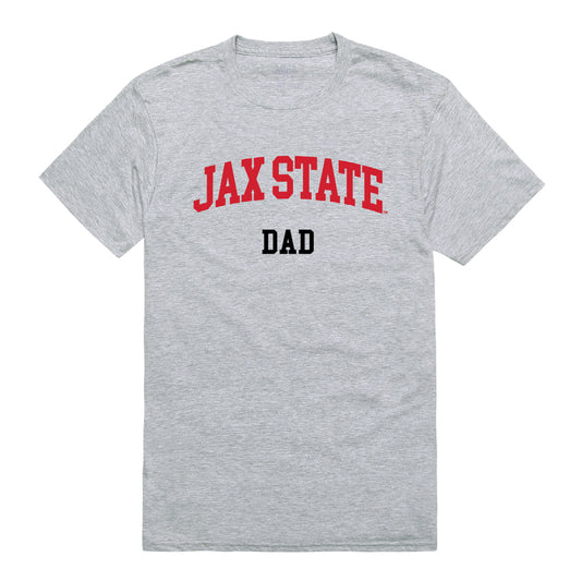 Jacksonville State University Dad Tee T-Shirt - Heather Grey, Small