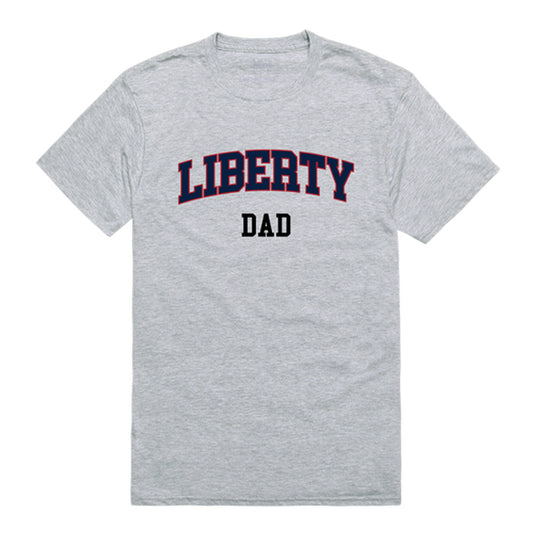 Liberty University Flames Dad Tee T-Shirt - Heather Grey, Small