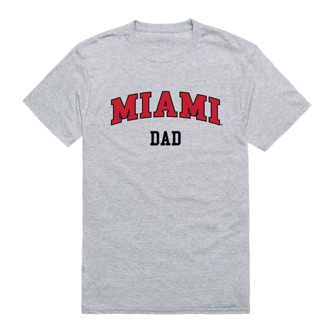 Miami University RedHawks Dad Tee T-Shirt - Heather Grey, Small