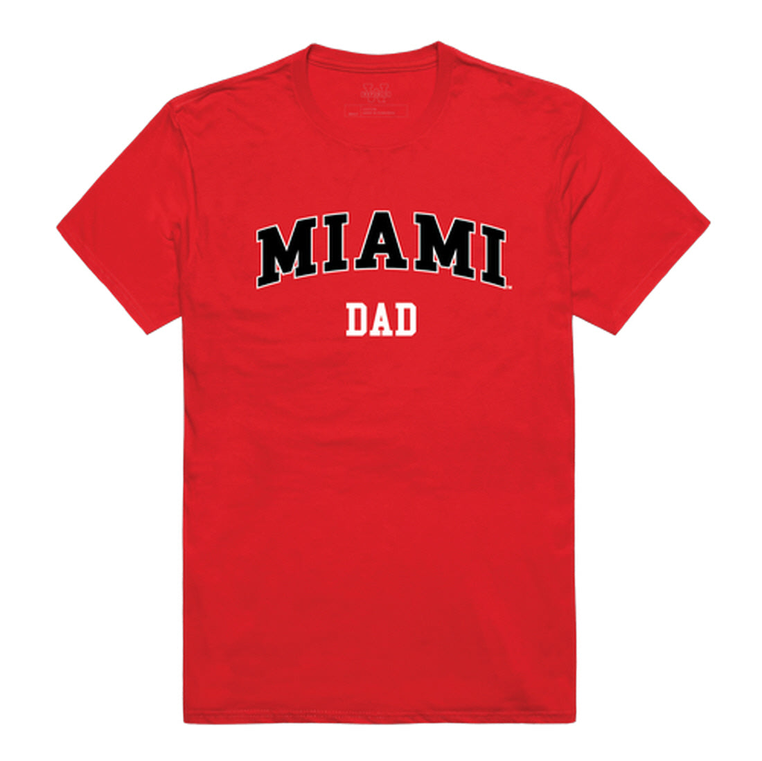 Miami University RedHawks Dad Tee T-Shirt - Heather Grey, Small