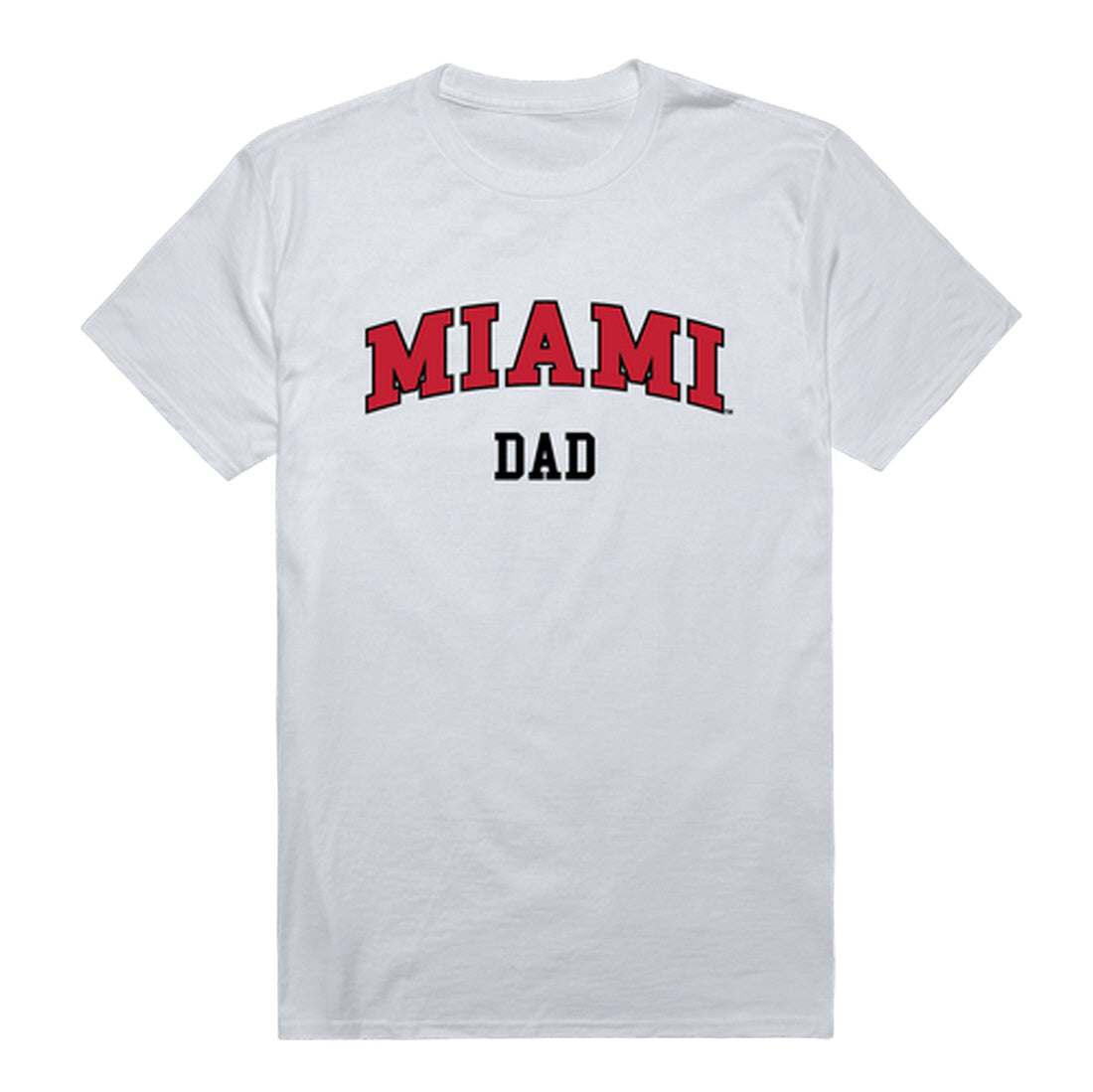 Miami University RedHawks Dad Tee T-Shirt - Heather Grey, Small