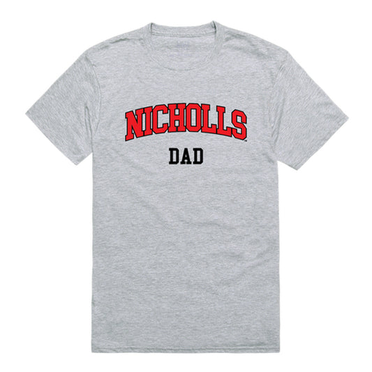 Nicholls State University Colonels Dad Tee T-Shirt - Heather Grey, Small