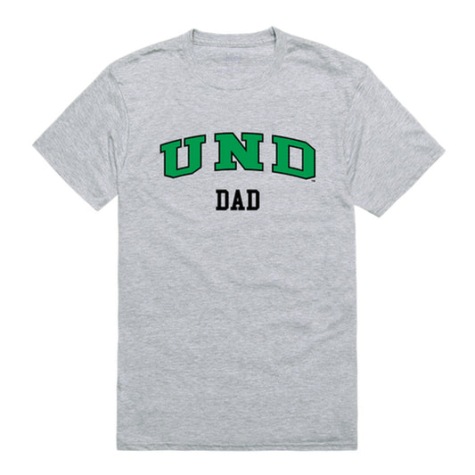 University of North Dakota Fighting Hawks Dad Tee T-Shirt - Heather Grey, Small