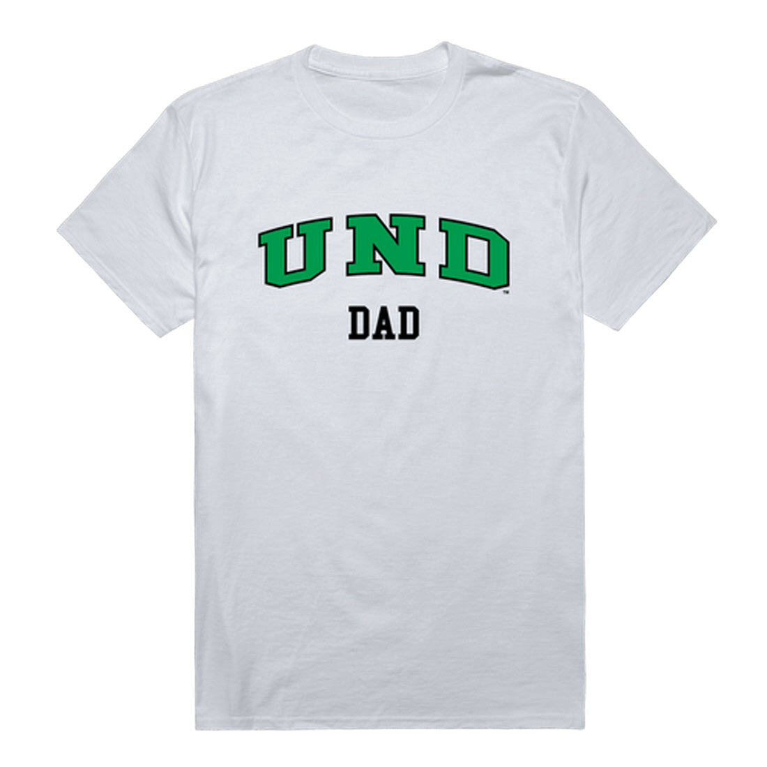 University of North Dakota Fighting Hawks Dad Tee T-Shirt - Heather Grey, Small