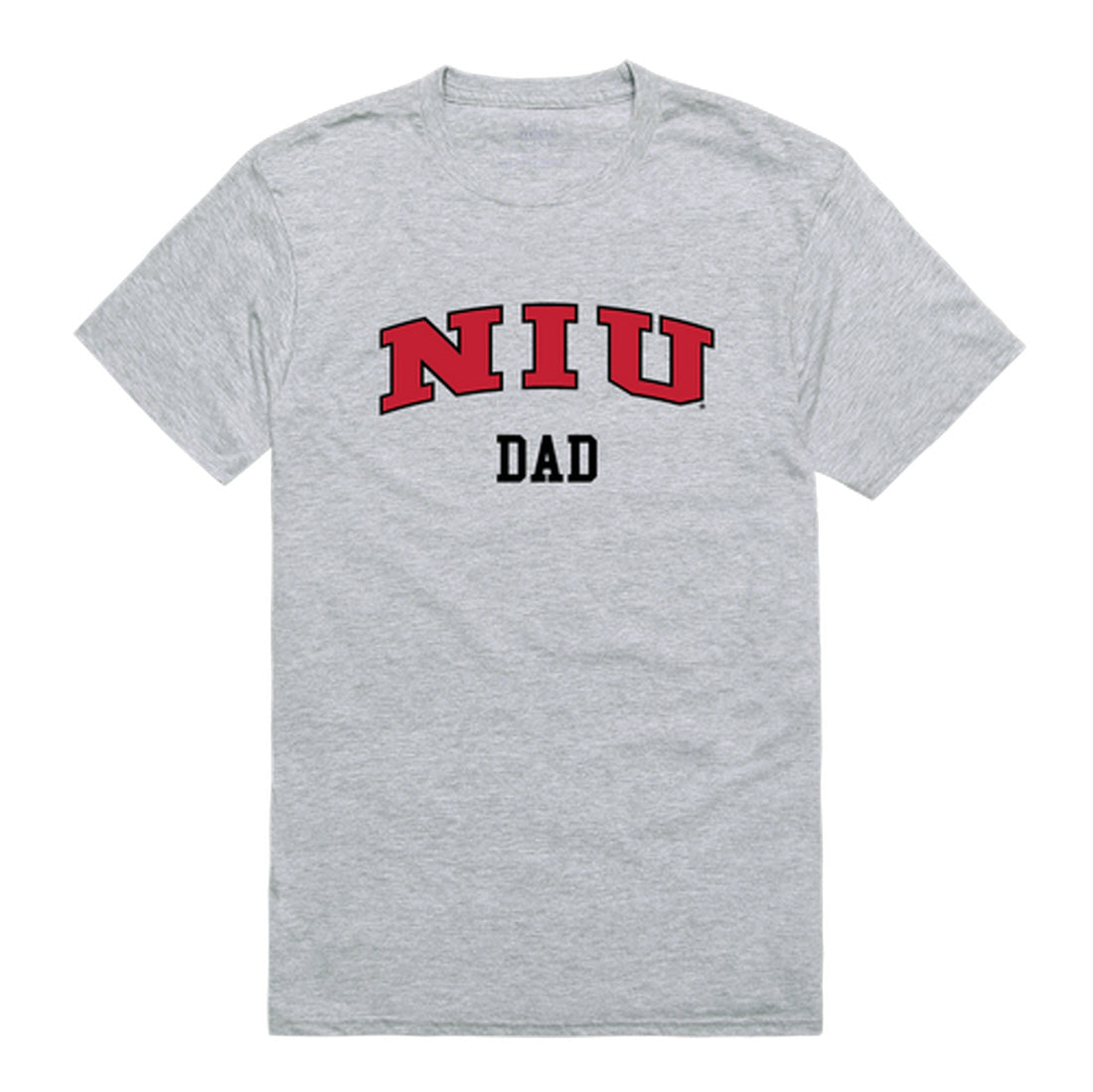 Northern Illinois University Huskies Dad Tee T-Shirt - Heather Grey, Small