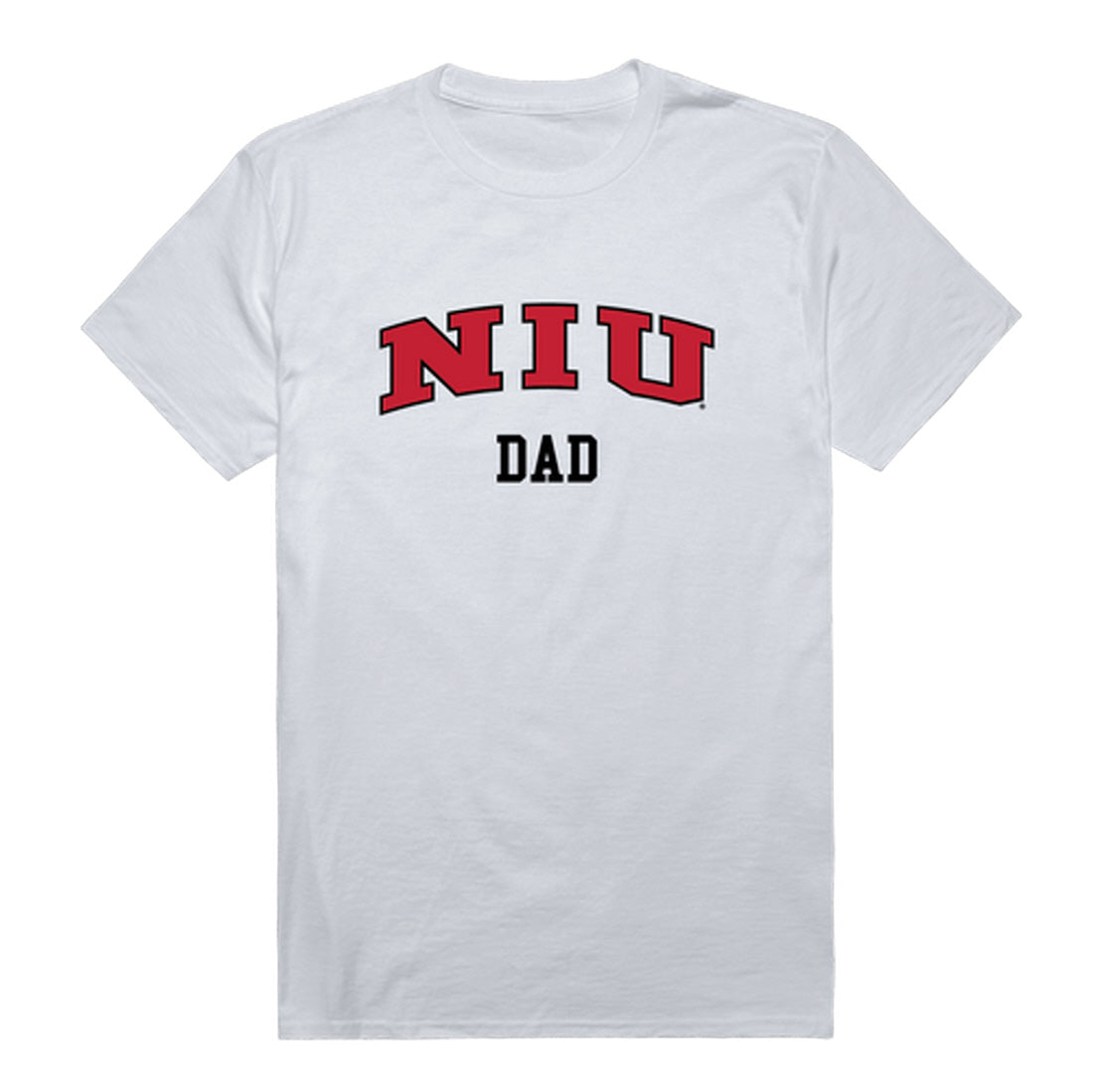 Northern Illinois University Huskies Dad Tee T-Shirt - Heather Grey, Small