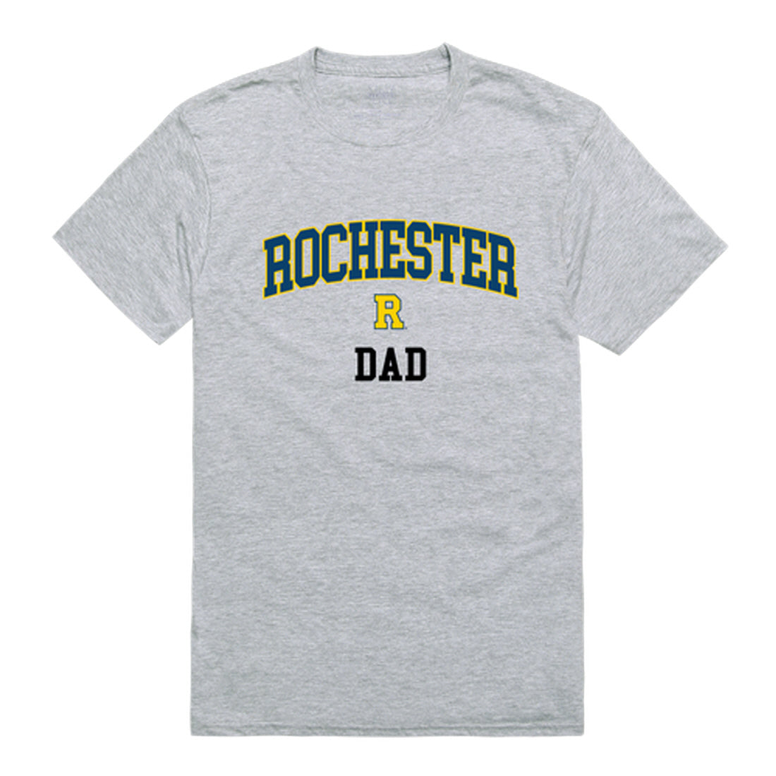 University of Rochester YellowJackets Dad Tee T-Shirt - Heather Grey, Small