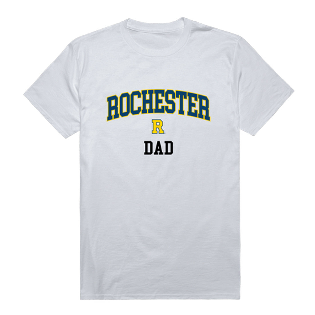 University of Rochester YellowJackets Dad Tee T-Shirt - Heather Grey, Small