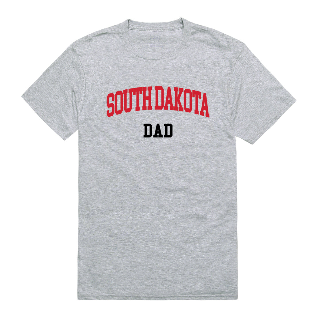 University of South Dakota Dad Tee T-Shirt - Heather Grey, Small