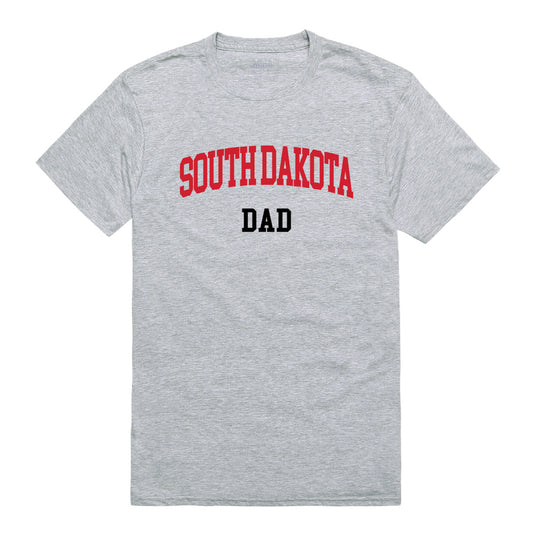 University of South Dakota Dad Tee T-Shirt - Heather Grey, Small