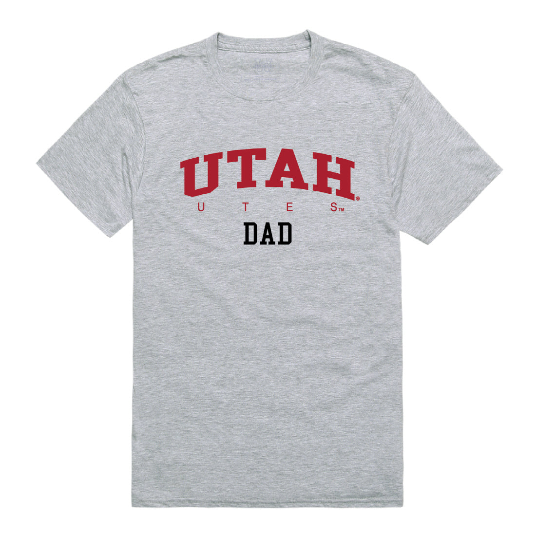 University of Utah Utes Dad Tee T-Shirt - Heather Grey, Small