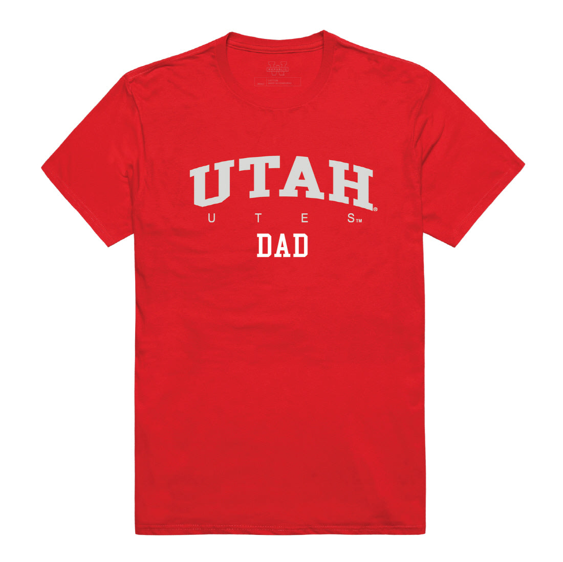 University of Utah Utes Dad Tee T-Shirt - Heather Grey, Small