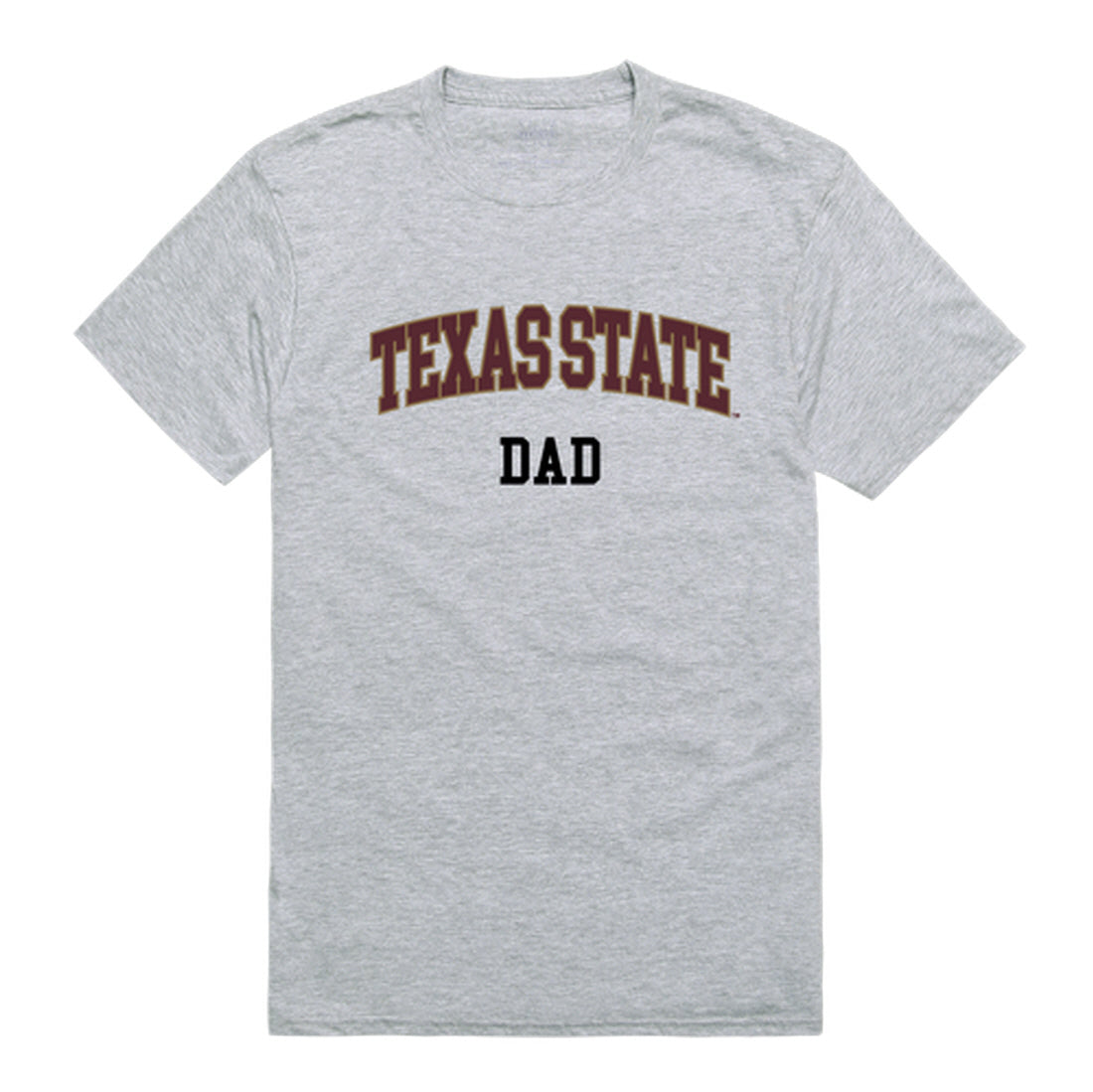 Texas State University Bobcats Dad Tee T-Shirt - Heather Grey, Small