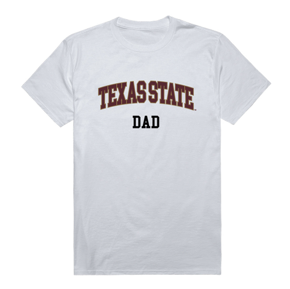 Texas State University Bobcats Dad Tee T-Shirt - Heather Grey, Small