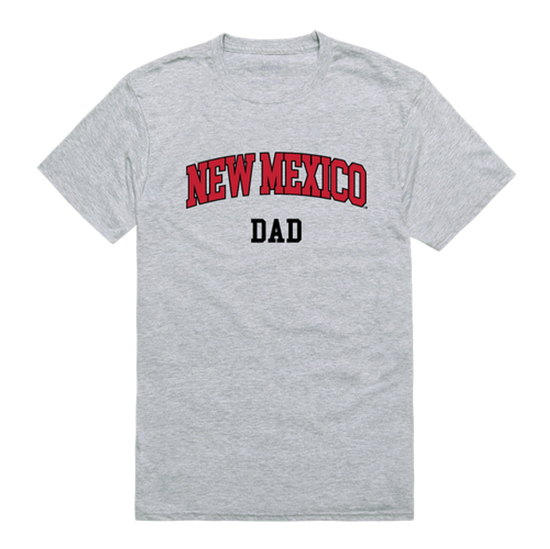 UNM University of New Mexico Lobos Dad Tee T-Shirt - Heather Grey, Small