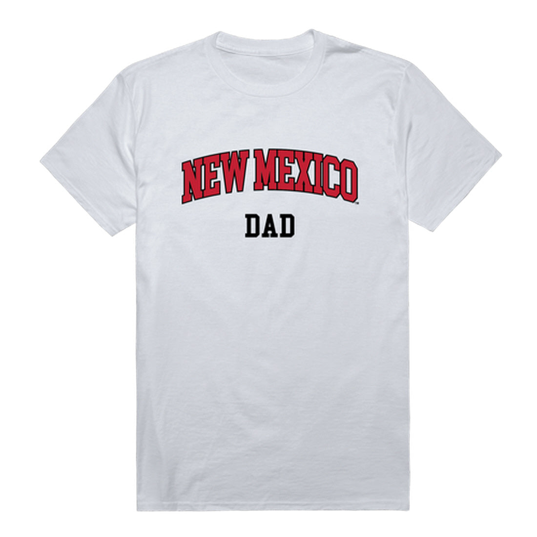 UNM University of New Mexico Lobos Dad Tee T-Shirt - Heather Grey, Small