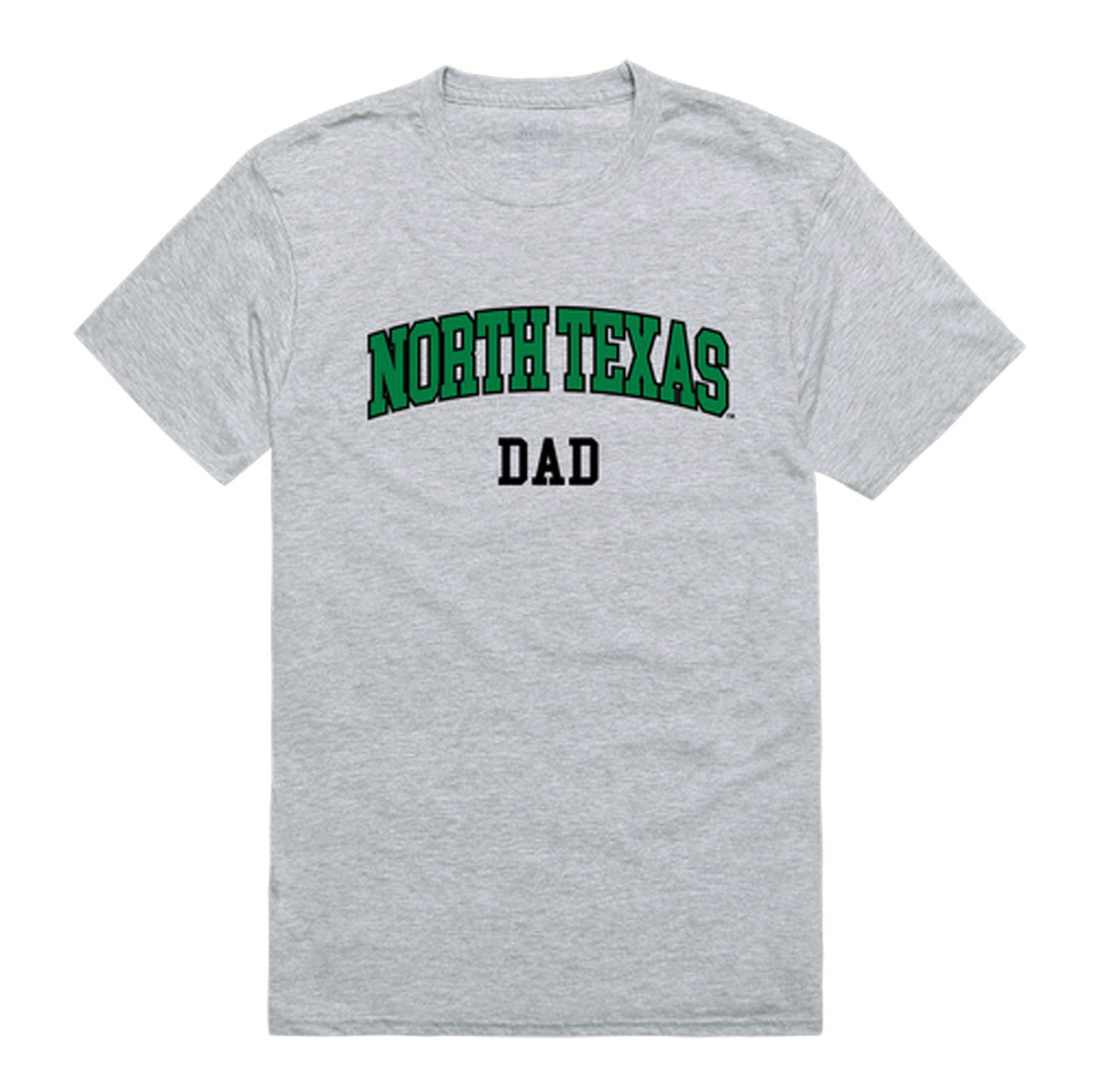 UNT University of North Texas Mean Green Dad Tee T-Shirt - Heather Grey, Small