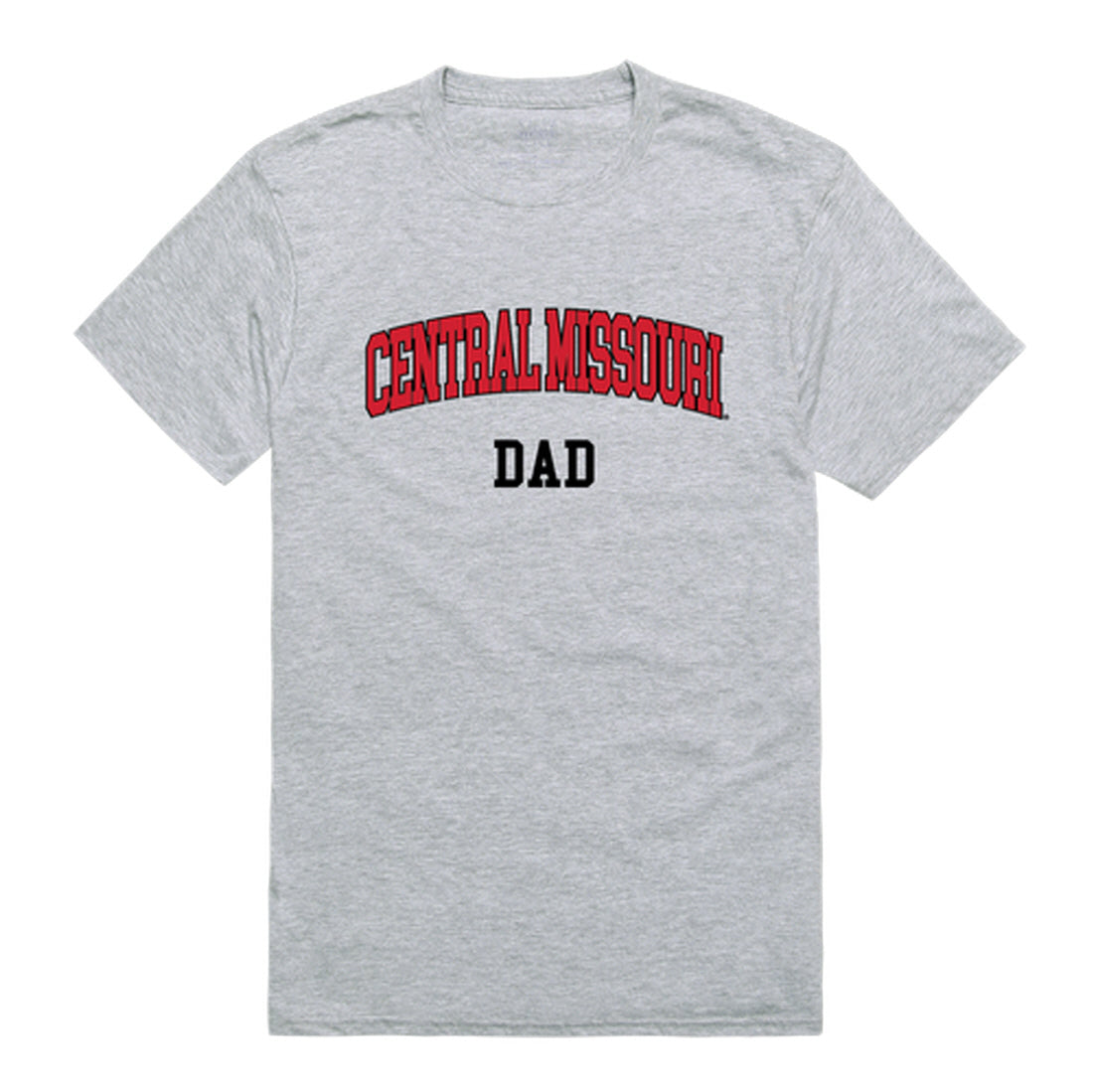 University of Central Missouri Mules Dad Tee T-Shirt - Heather Grey, Small