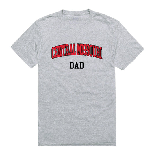 University of Central Missouri Mules Dad Tee T-Shirt - Heather Grey, Small