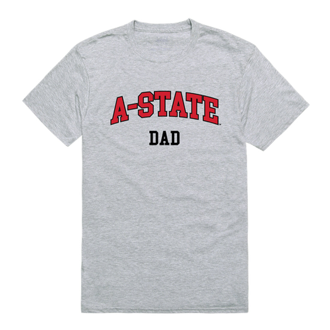 Arkansas State University Red Wolves Dad Tee T-Shirt - Heather Grey, Small