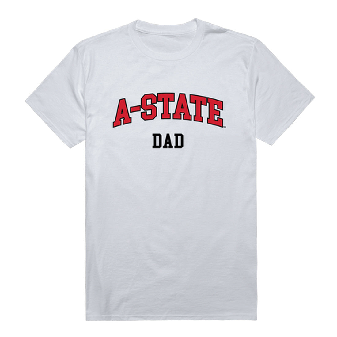 Arkansas State University Red Wolves Dad Tee T-Shirt - Heather Grey, Small