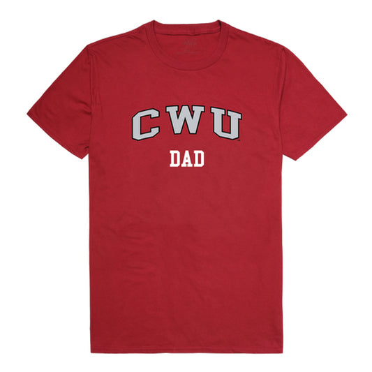 Central Washington University Wildcats Dad Tee T-Shirt - Cardinal, Small