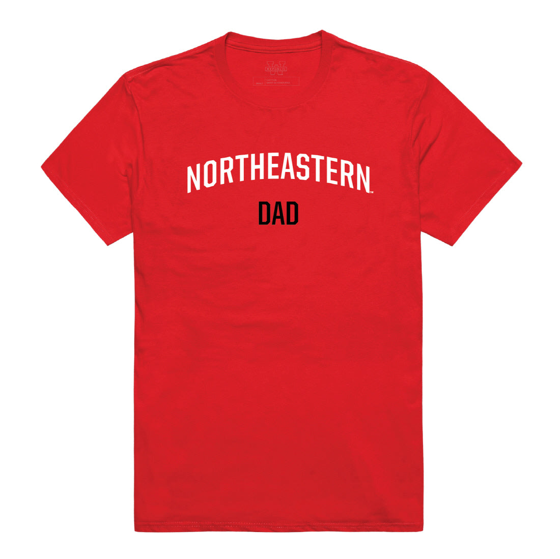 Northeastern University Huskies Dad Tee T-Shirt - Heather Grey, Small