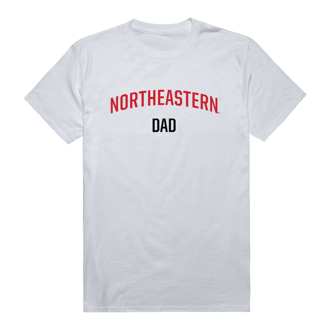 Northeastern University Huskies Dad Tee T-Shirt - Heather Grey, Small