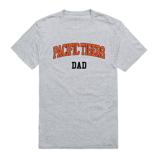 University of the Pacific Tigers Dad Tee T-Shirt - Heather Grey, Small