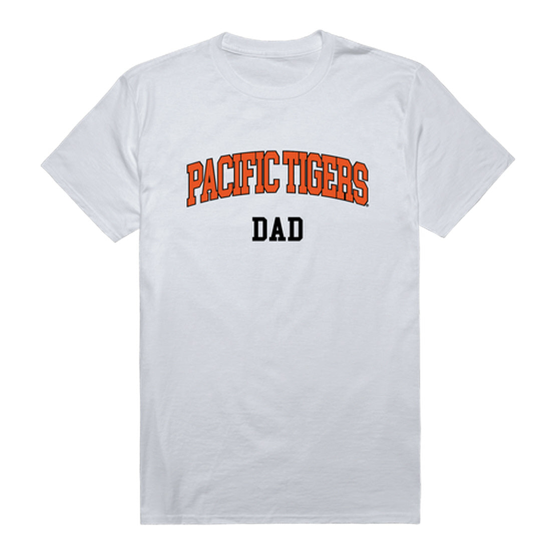 University of the Pacific Tigers Dad Tee T-Shirt - Heather Grey, Small