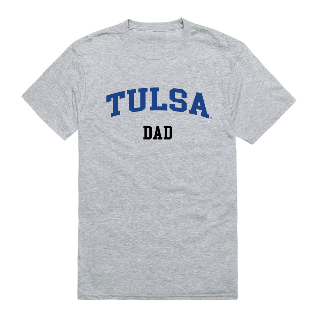 University of Tulsa Golden Hurricane Dad Tee T-Shirt - Heather Grey, Small