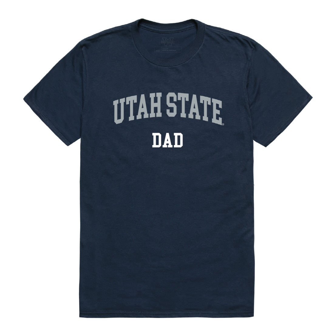 Utah State University Aggies Dad Tee T-Shirt - Heather Grey, Small