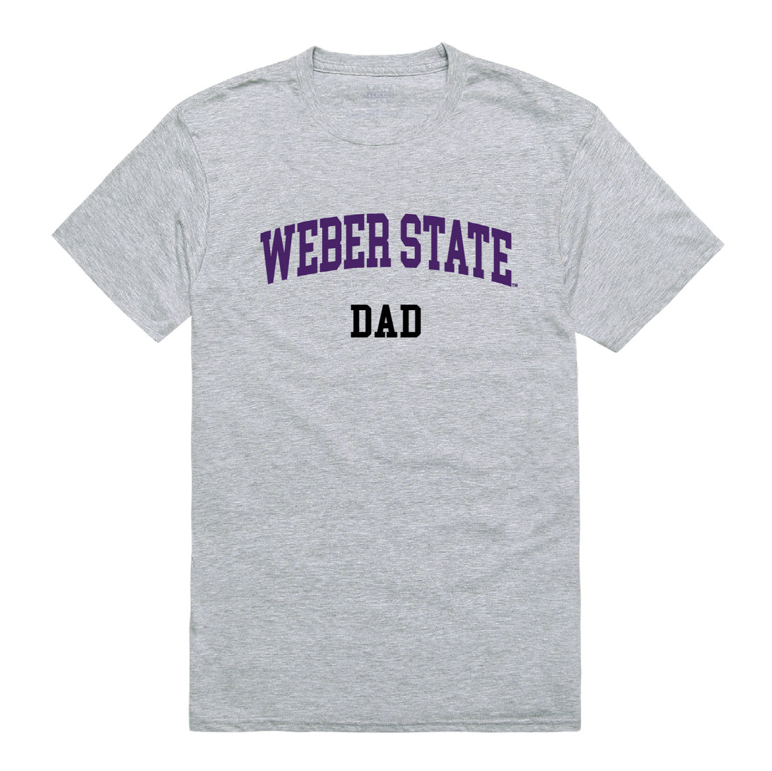 Weber State University Wildcats Dad Tee T-Shirt - Heather Grey, Small