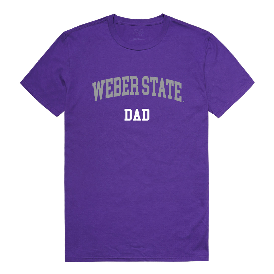 Weber State University Wildcats Dad Tee T-Shirt - Heather Grey, Small