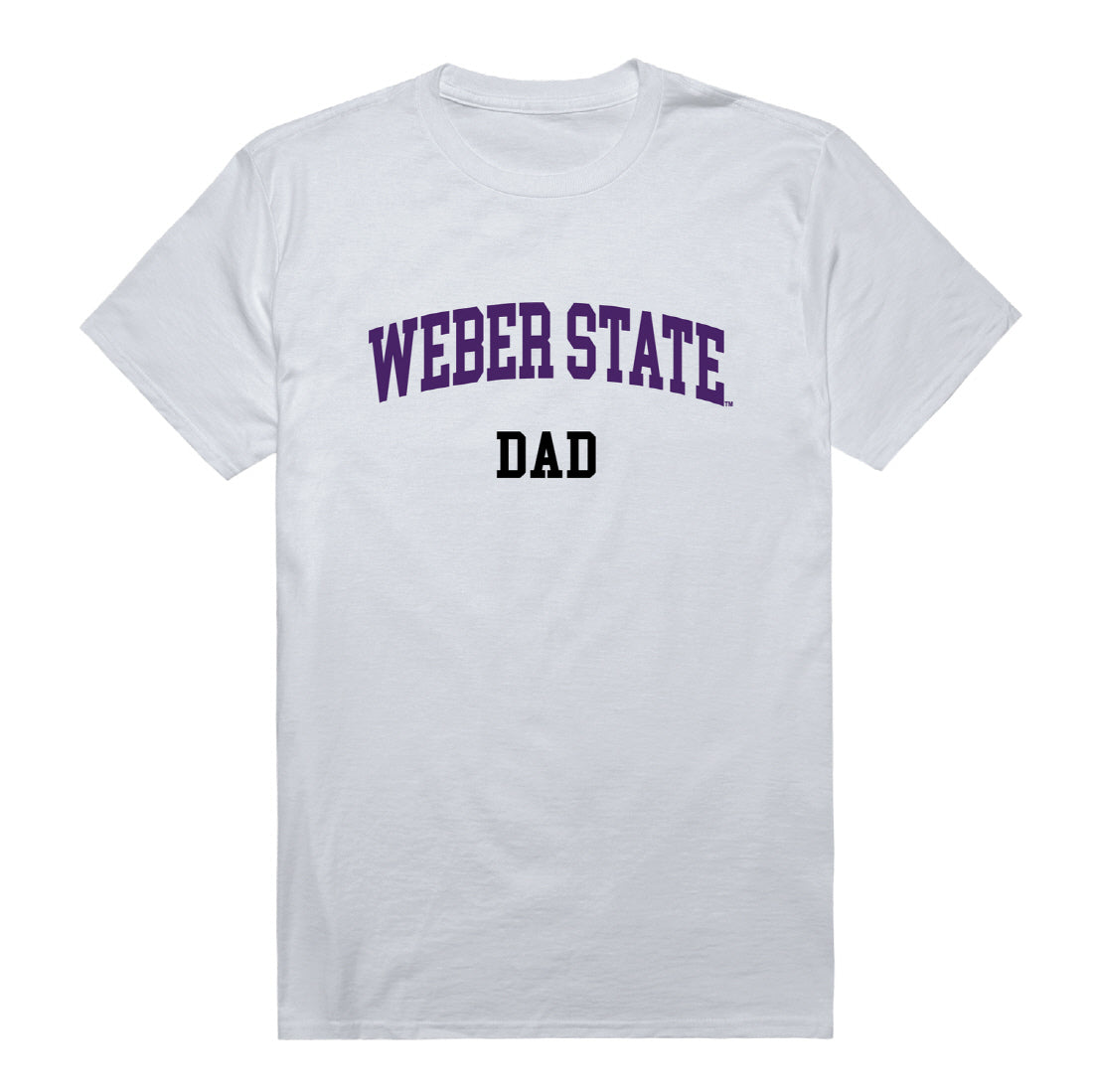 Weber State University Wildcats Dad Tee T-Shirt - Heather Grey, Small