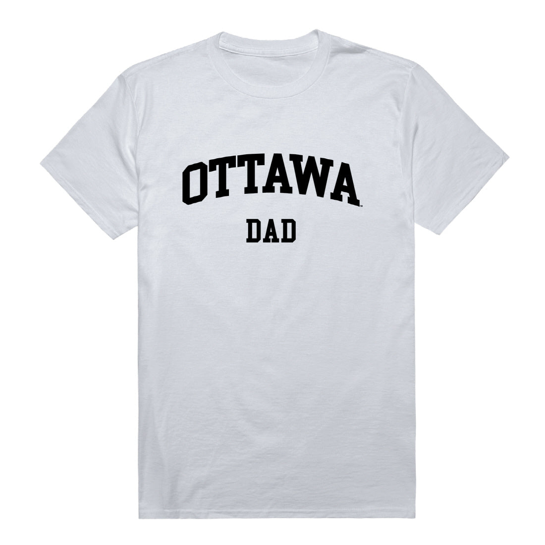 Ottawa University Braves Dad Tee T-Shirt - Black, Small