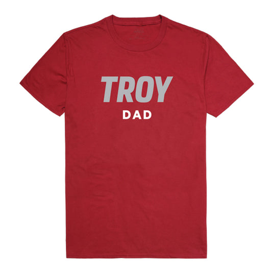 Troy University Trojans Dad Tee T-Shirt - Cardinal, Small