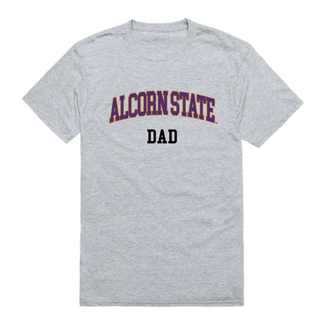 Alcorn State University Braves Dad Tee T-Shirt - Heather Grey, Small