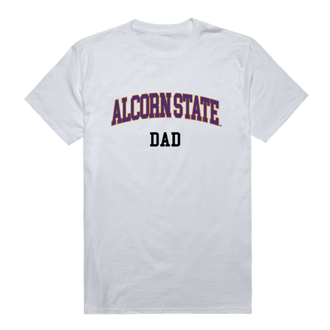 Alcorn State University Braves Dad Tee T-Shirt - Heather Grey, Small