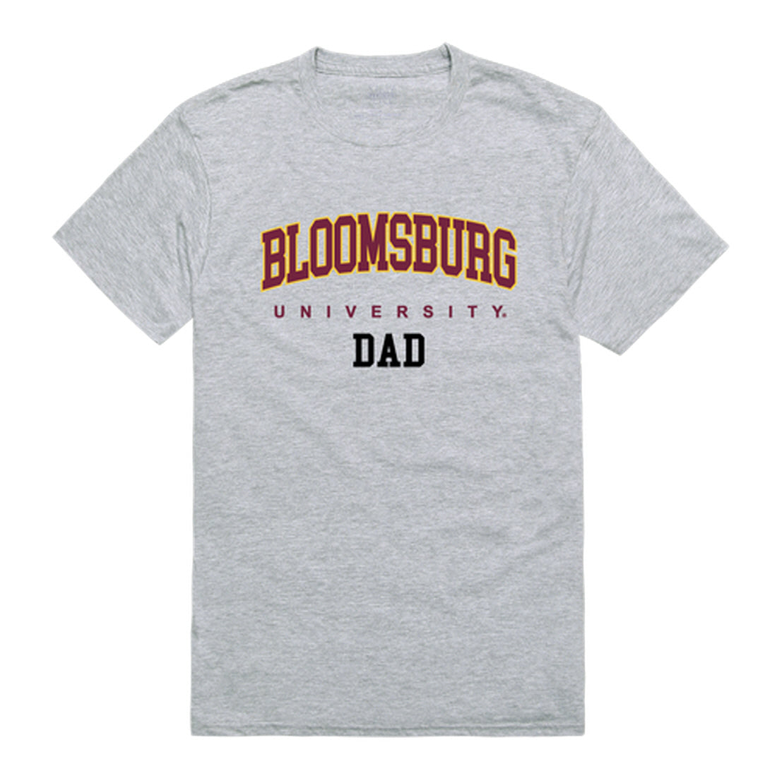 Bloomsburg University of Pennsylvania Huskies Dad Tee T-Shirt - Heather Grey, Small