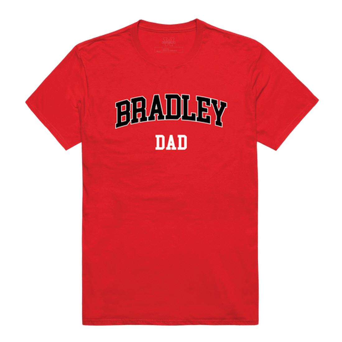 Bradley University Braves Dad Tee T-Shirt - Heather Grey, Small