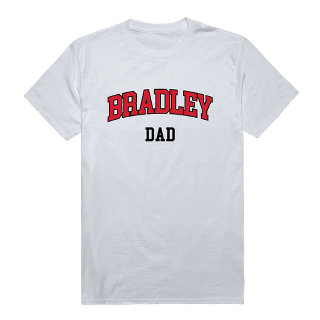 Bradley University Braves Dad Tee T-Shirt - Heather Grey, Small