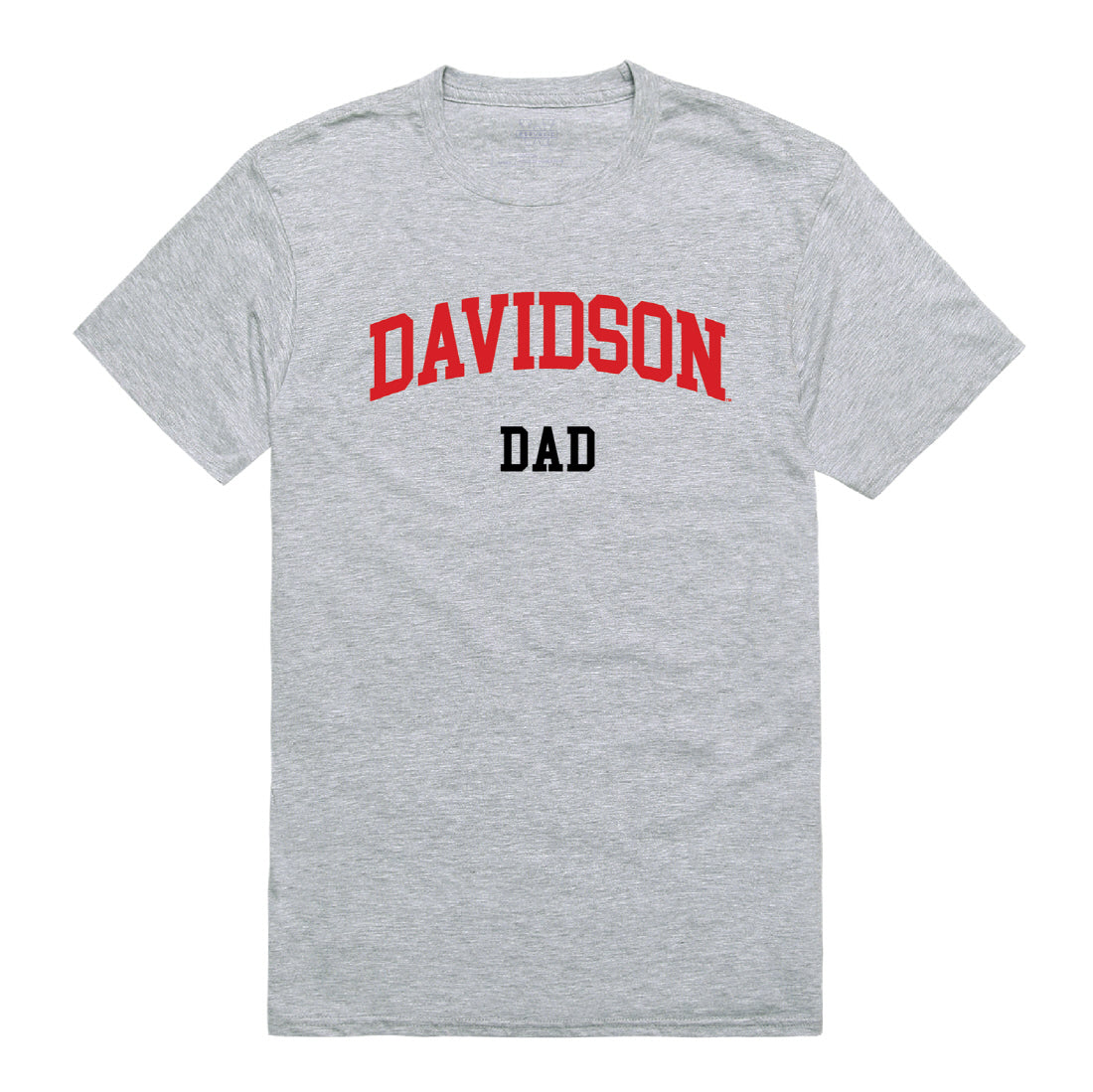 Davidson College Wildcats Dad Tee T-Shirt - Heather Grey, Small