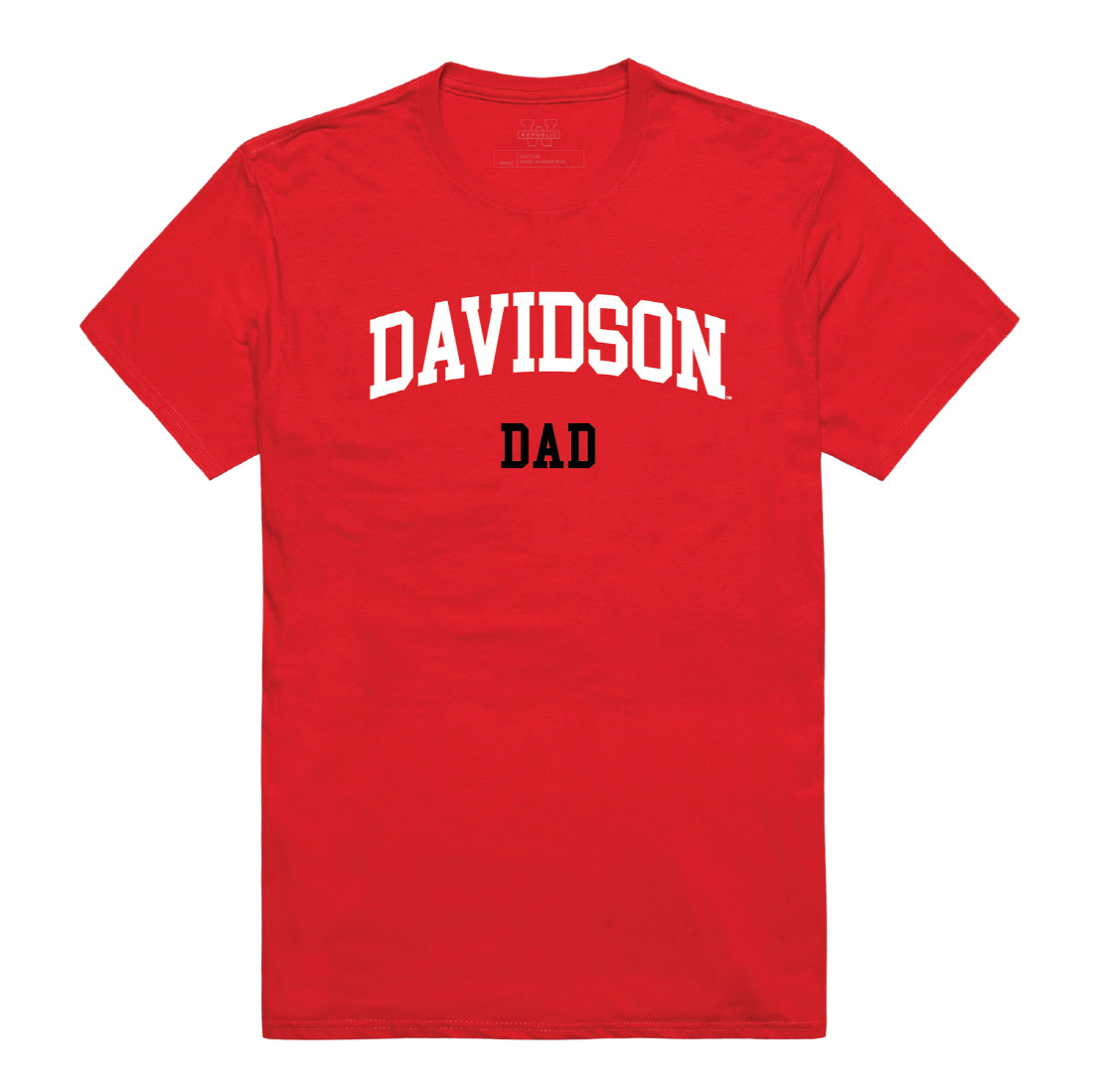 Davidson College Wildcats Dad Tee T-Shirt - Heather Grey, Small