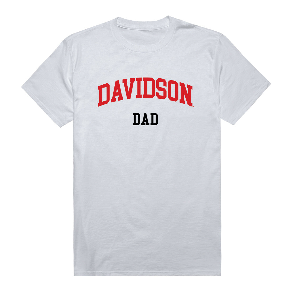 Davidson College Wildcats Dad Tee T-Shirt - Heather Grey, Small