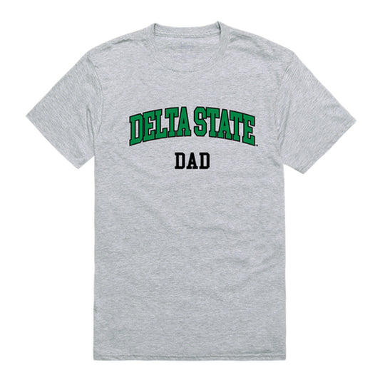 Delta State University Statesmen Dad Tee T-Shirt - Heather Grey, Small