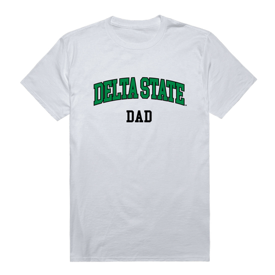 Delta State University Statesmen Dad Tee T-Shirt - Heather Grey, Small