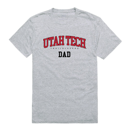 Utah Tech University Trailblazers Dad Tee T-Shirt - Heather Grey, Small